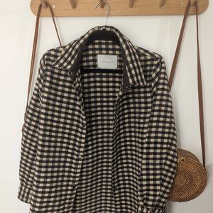Brown Checkered/Gingham Coat